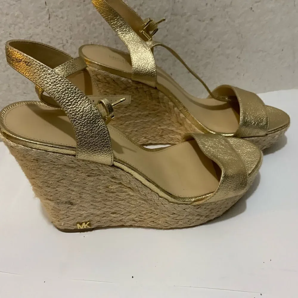 Michael Kors Wedges espadrille Gold 8.5 M